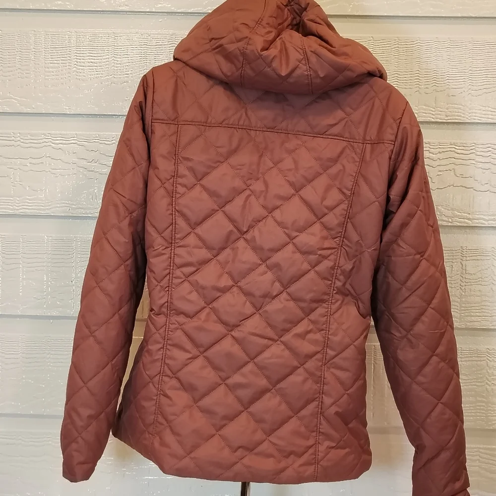 Columbia Women's Small Copper Crest Coat Faux Fur Lined Hooded Jacket Purple - Picture 5 of 9